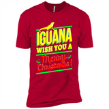 Iguana Wish You A Merry Christmas Animal - Premium Short Sleeve T-Shirt