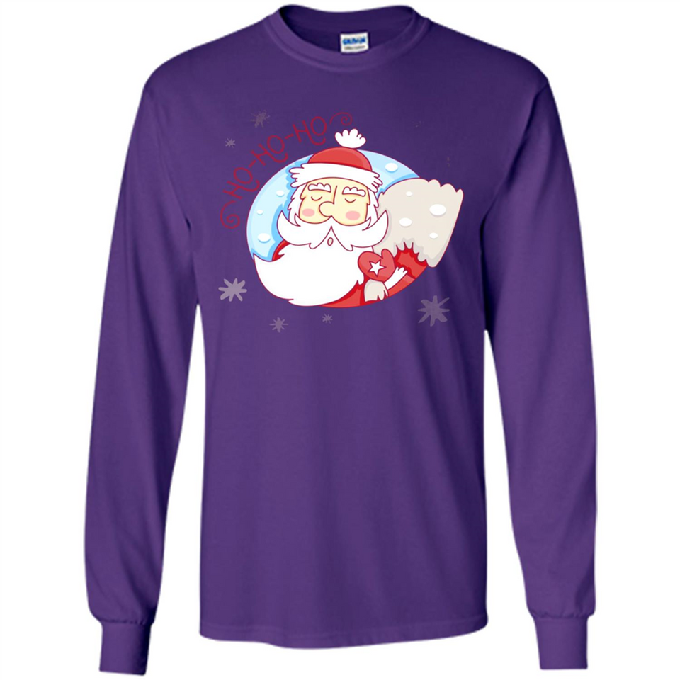 Cute Santa Claus Ho Ho Ho - Long Sleeve T-Shirt