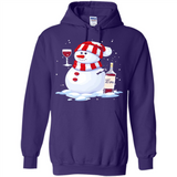 Cute Snowman drink Red Wine Christmas - Hoodie