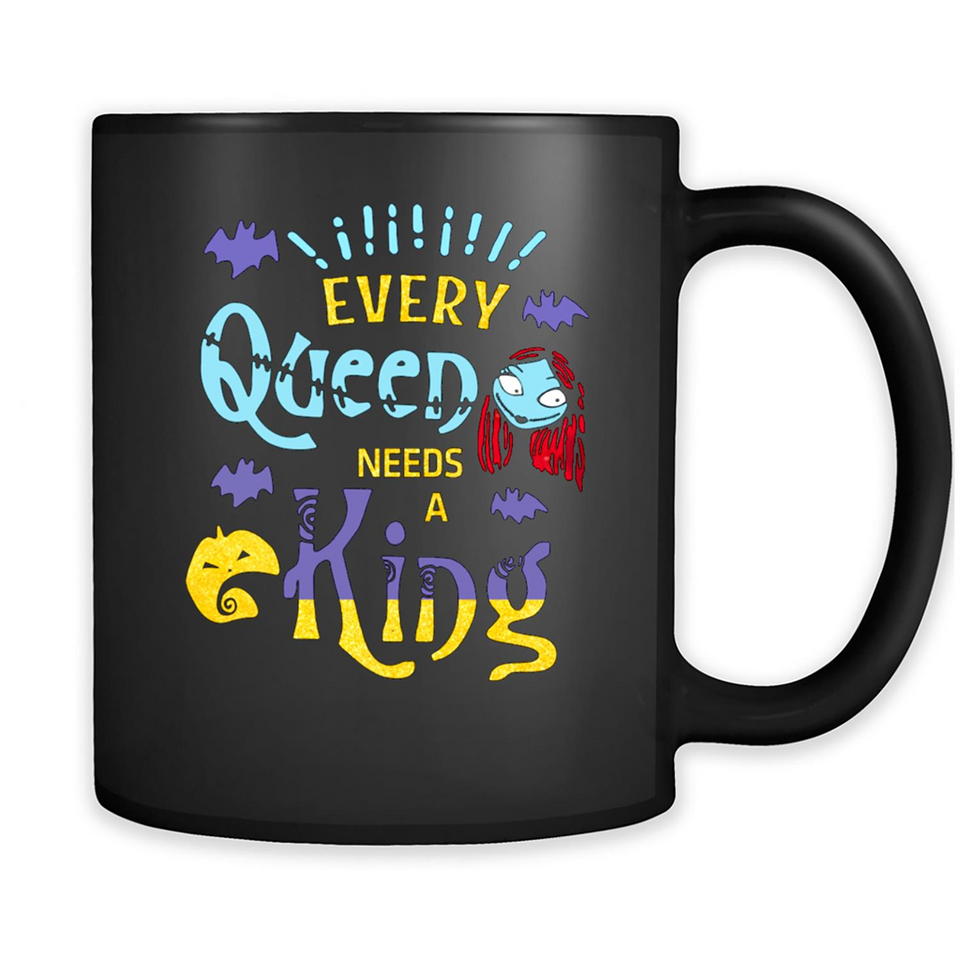 Nightmare Before Christmas Shirt - Sally Glitter Shirt - Every Queen needs a King PINGPONG