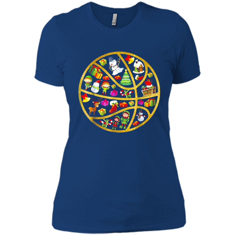 Basketball Christmas Ornament - Ladies' Boyfriend T-Shirt