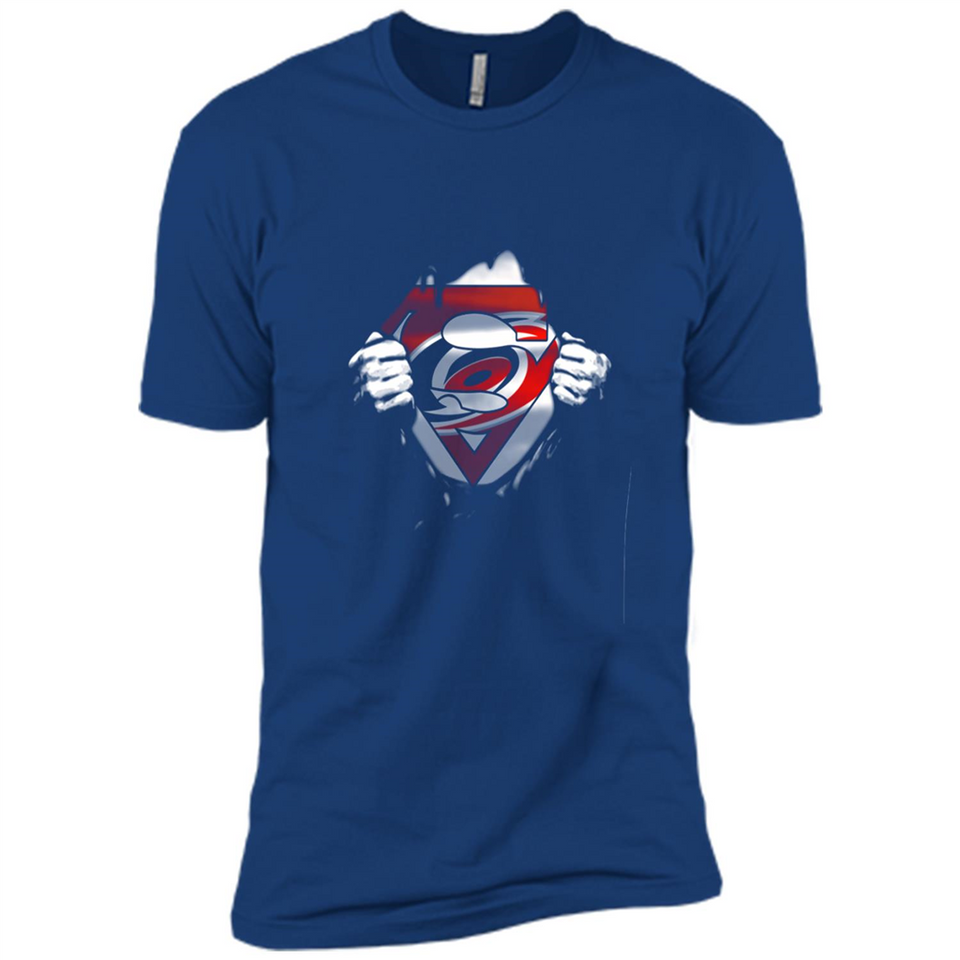 Carolina Hurricanes And Superman Fans - Premium Short Sleeve T-Shirt