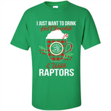 I Just Want To Drink Hot Chocolate & Watch Toronto Raptors Ugly Christmas Sweater PINGPONG