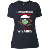 I Just Want To Drink Hot Chocolate & Watch Washington Wizards Ugly Christmas Sweater PINGPONG