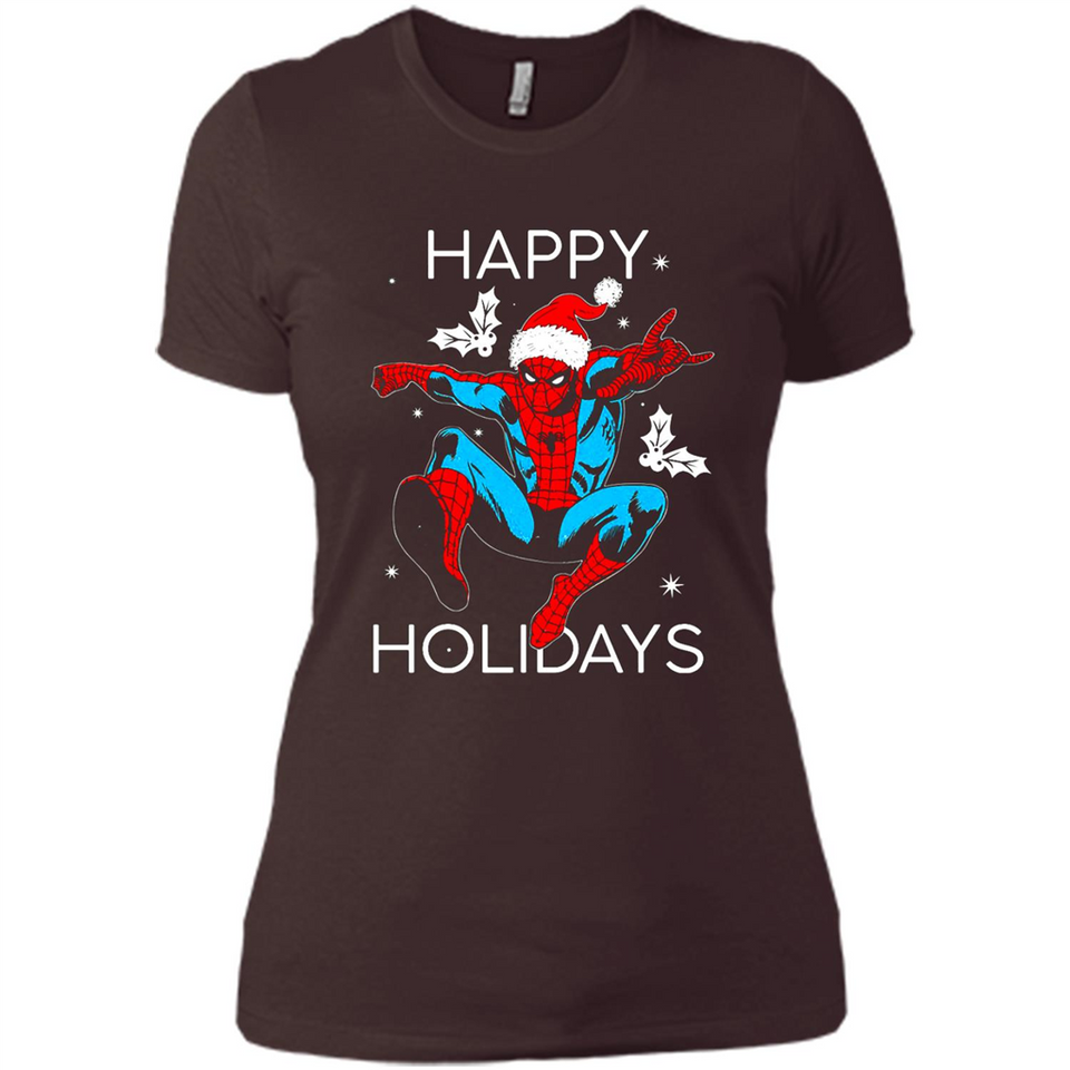 Marvel Spider Man Happy Holidays Santa Christmas Mug PINGPONG - Ladies' Boyfriend T-Shirt
