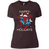 Marvel Spider Man Happy Holidays Santa Christmas Mug PINGPONG - Ladies' Boyfriend T-Shirt