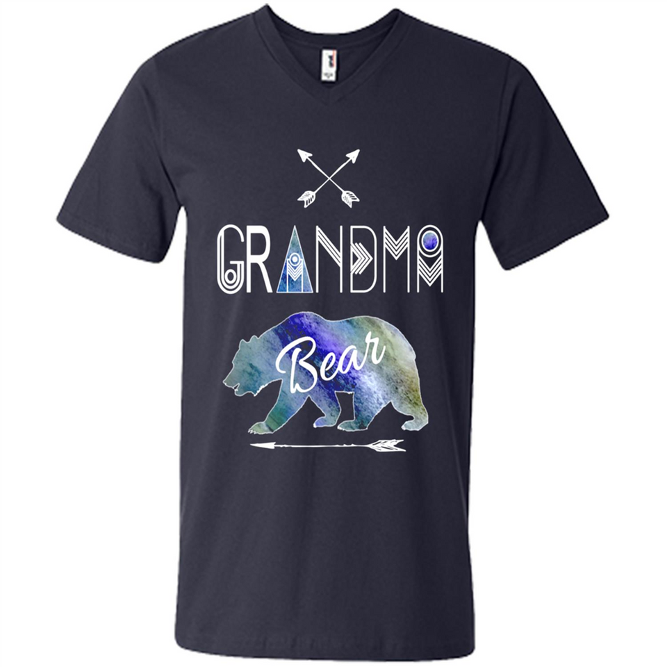 Grandma Bear Shirt Tribal Family Vacation & Camping Tee - Men's V-Neck