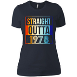 Retro Straight Outta 1978 40 Years Old - Ladies' Boyfriend T-Shirt
