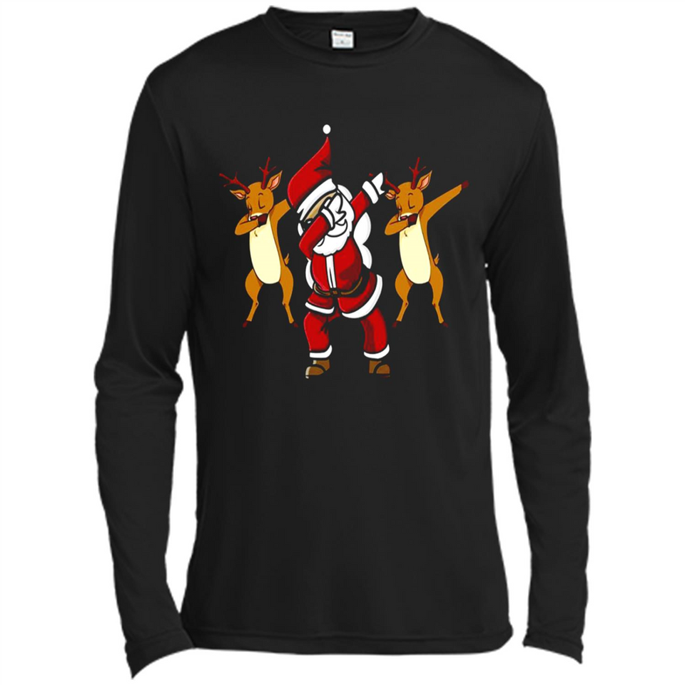 Dabbing Santa - Funny Santa Claus Christmas Dab - Canvas Long Sleeve T-Shirt