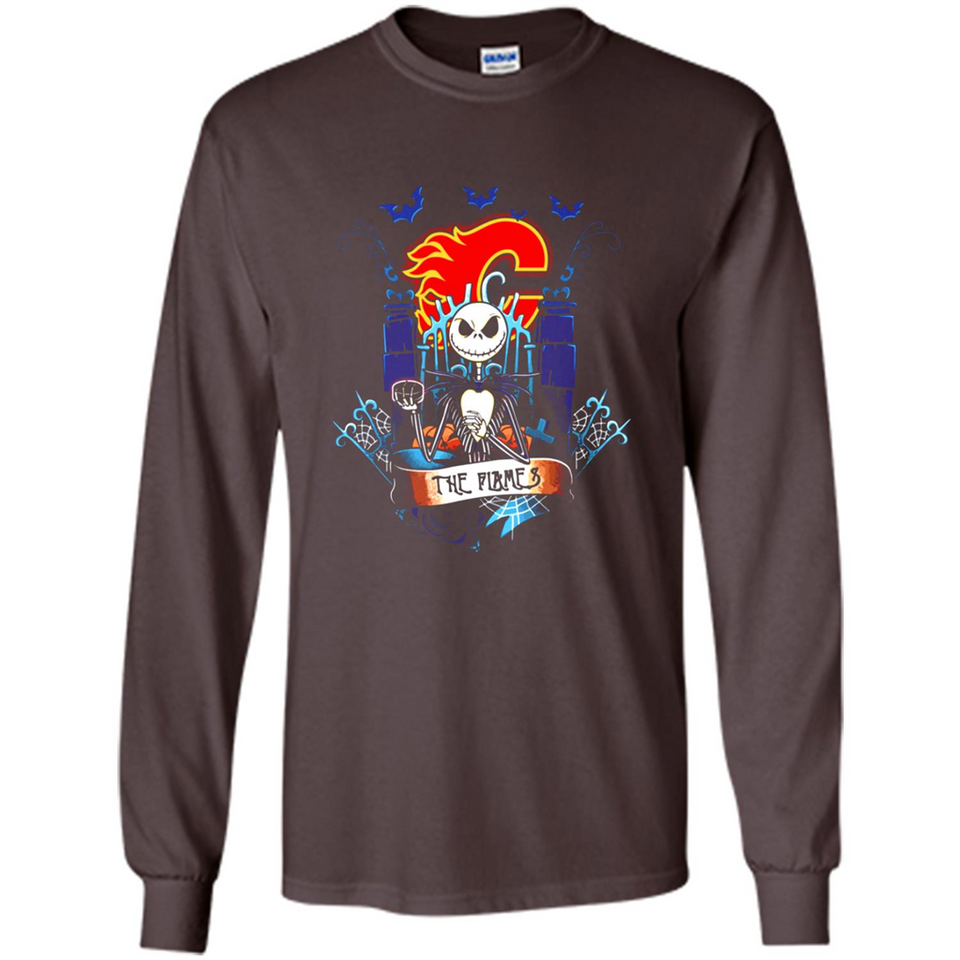 Calgary Flames Halloween The Nightmare Before Christmas - Long Sleeve T-Shirt