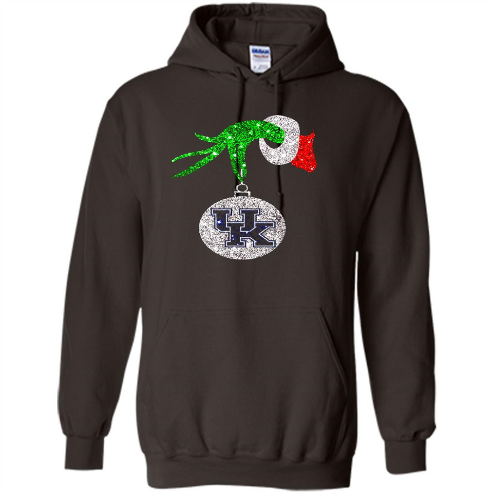 Amazing shirt Kentucky Wildcats Glitter Grinch Monogram Ornament Christmas Gift - Hoodie