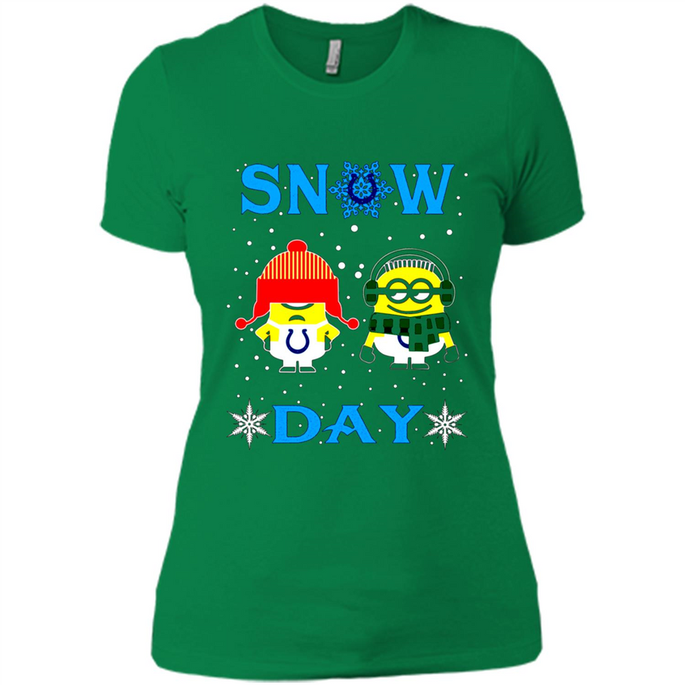Snow Day Shirt For Indianapolis Colts Vs Minion Fans pingpong