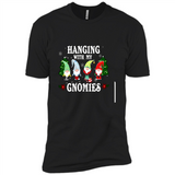 Christmas Garden Gnome Hanging With My Gnomies - Premium Short Sleeve T-Shirt