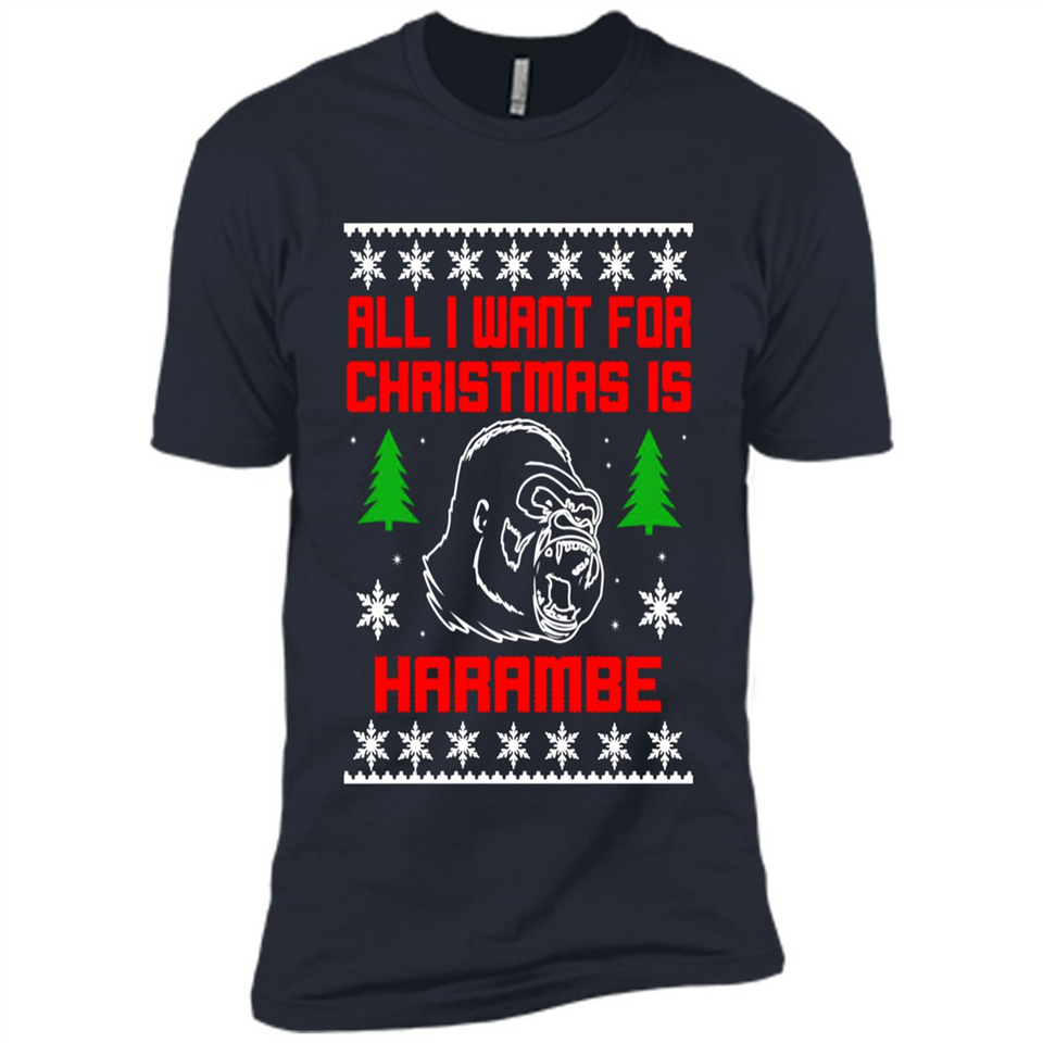 All I Want For Christmas Is HarambeT Rex Attack Reindeer ugly sweater PINGPONG