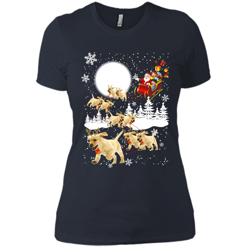Christmas Santa Golden Retriever Sleigh For Labrador Retriever