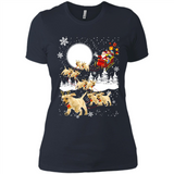 Christmas Santa Golden Retriever Sleigh For Labrador Retriever