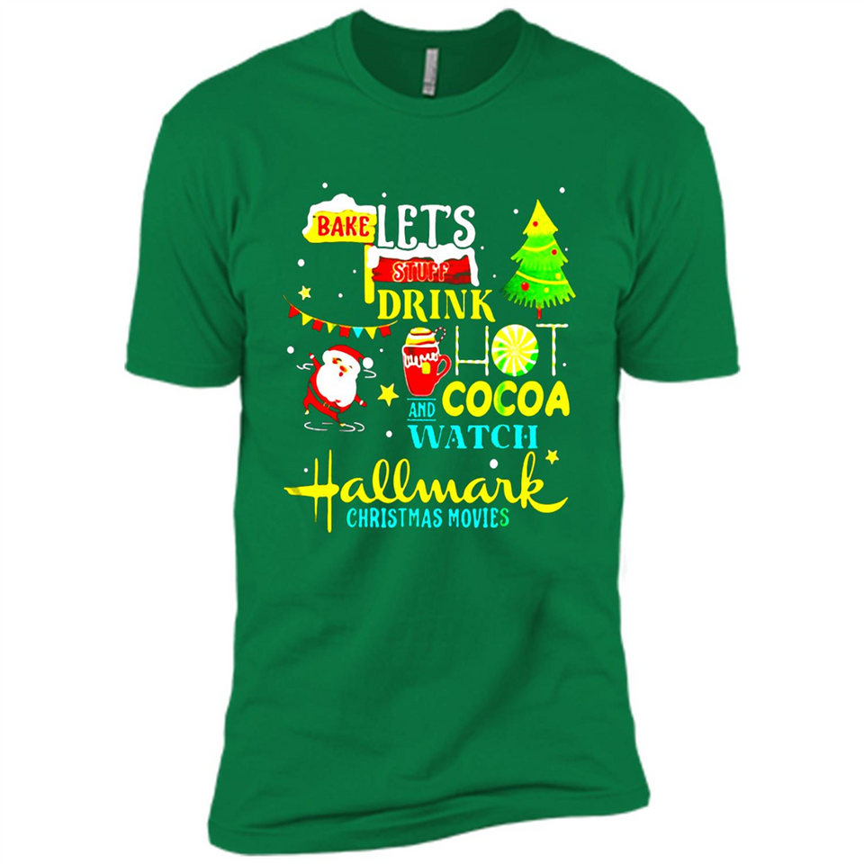 Santa claus i just want to bake stuff and waych christmas movi PINGPONG - Premium Short Sleeve T-Shirt