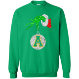 Funny Appalachian State Mountaineers Glitter Grinch Monogram Ornament Christmá - Sweatshirt