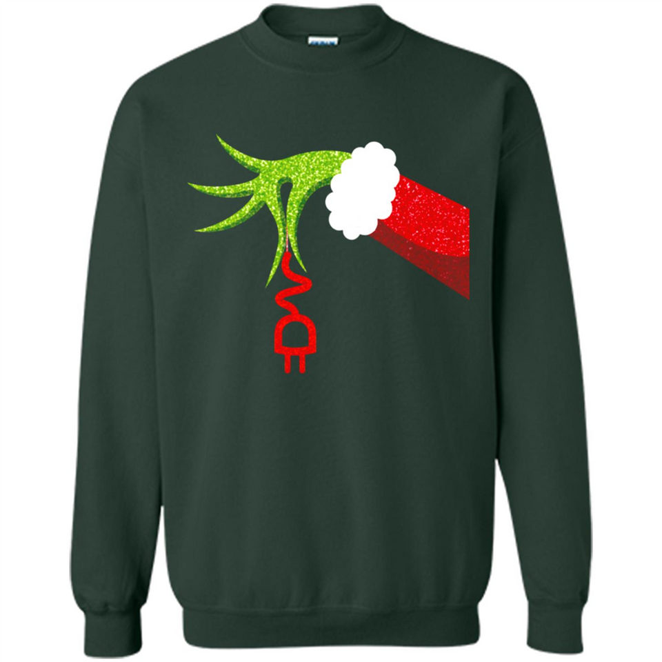Funny Grinch Hand Holding Electrician Ornament Christmas PING PONG
