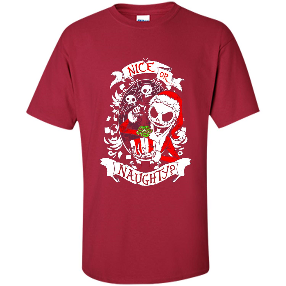 Christmas Shirt, Santa Nice Or Naughty Xmas - Shirt