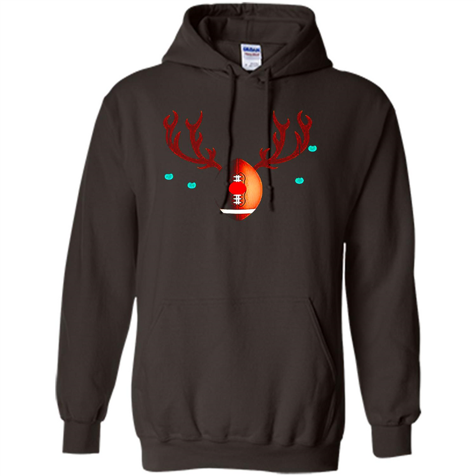 Football Christmas Shirt Reindeer Christmas Football Funny - Hoodie