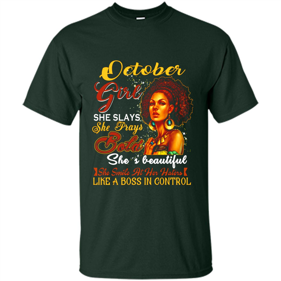 October Girl She Slays She Prays Beautiful Birthday PINGPONG