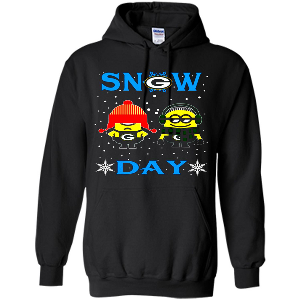 Snow Day Shirt For Green Bay Packers Vs Minion Fans pingpong