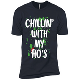 Chillin With My Ho's Funny Christmas - Premium Short Sleeve T-Shirt
