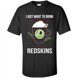 I Just Want To Drink Hot Chocolate & Watch Washington Redskins Ugly Christmas Sweater PINGPONG