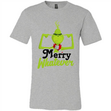 Grinch Merry Whatever Funny Christmas Sporty - Canvas Unisex T-Shirt