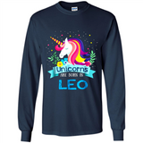 Unicorns are born in Leo Birthday Rainbow Gift Ladies Custom