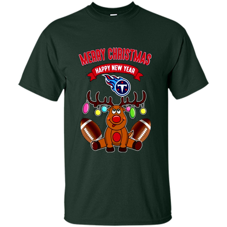Tennessee Titans NFL Reindeer Funny Merry Christmas And Happy New Year