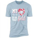 Georgia Bulldogs Football My Heart is on that Field - Premium Short Sleeve T-Shirt