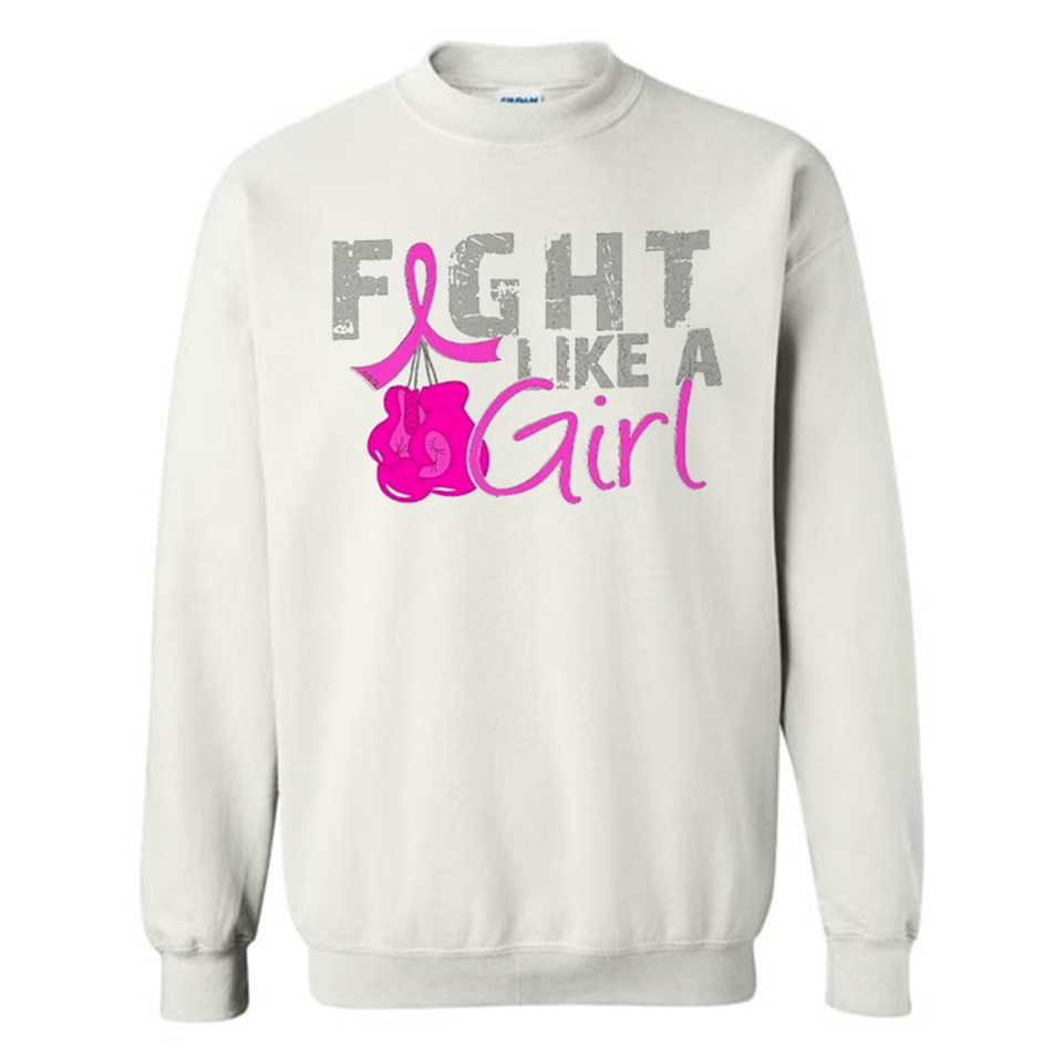 Fight Like A Girl Breast Cancer Awareness - Sweatshirt