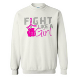 Fight Like A Girl Breast Cancer Awareness - Sweatshirt