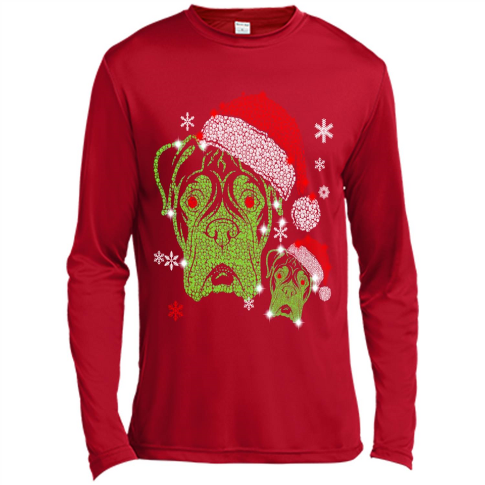 Boxer Dog diamond Christmas - Canvas Long Sleeve T-Shirt