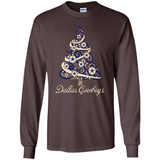 Dallas Cowboys NFL Football Team Logo Christmas Tree T-Shirt - Long Sleeve T-Shirt