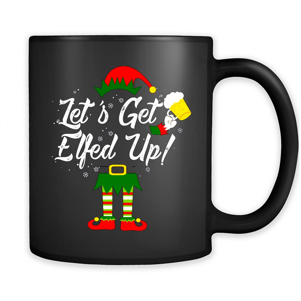 Let's Get Elfed Up Drinking Beer Christmas PINGPONG