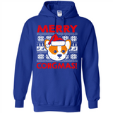 Funny Christmas Santa Corgi Dog Merry Corgmas - Hoodie