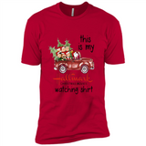 Snoopy This Is My Hallmark Christmas Movies Watching T-Shirt - Premium Short Sleeve T-Shirt