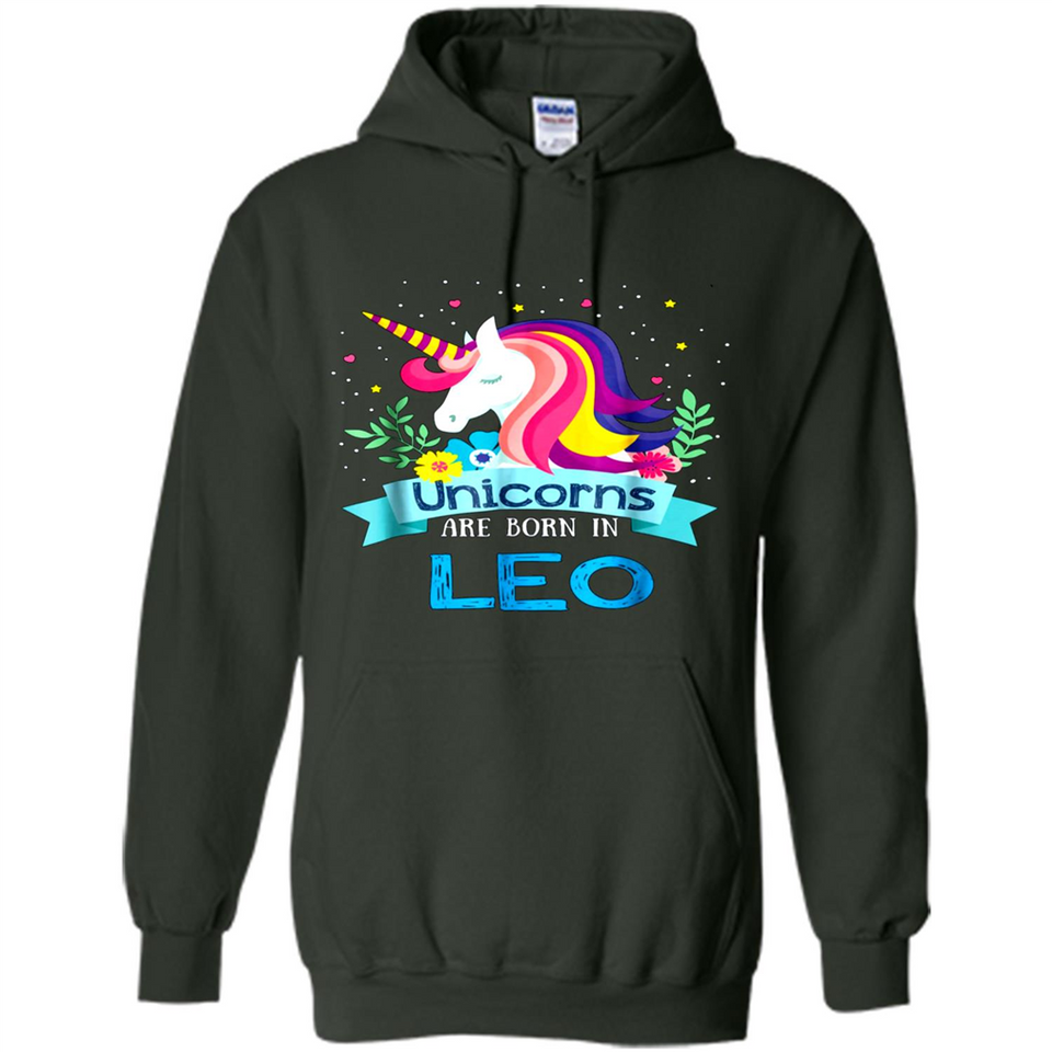 Unicorns are born in Leo Birthday Rainbow Gift Ladies Custom