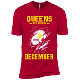 Queens Are Born In December - Pittsburgh Steelers Football - Premium Short Sleeve T-Shirt