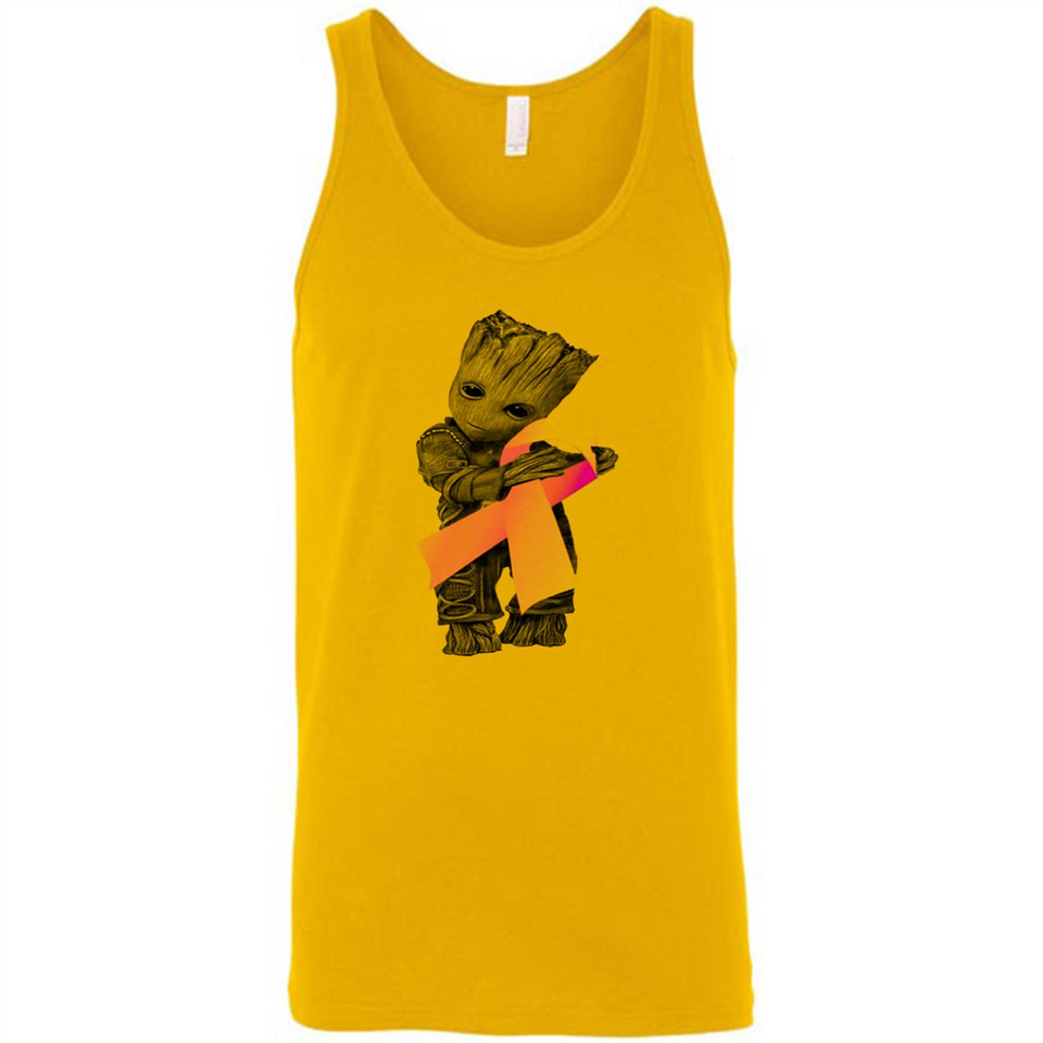 Groot Hug Breast Cancer - Canvas Unisex Tank