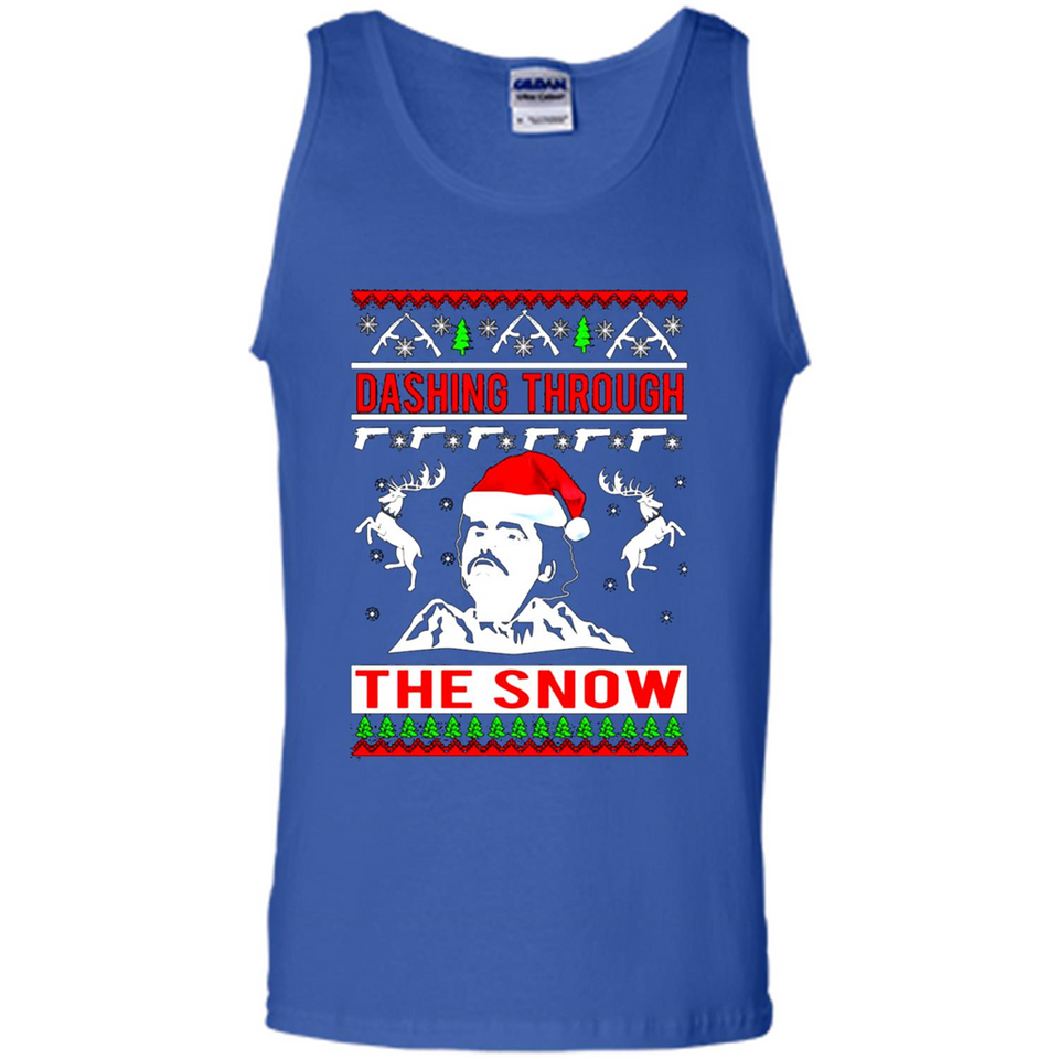 Narcos dashing through the snow Christmas sweatshirt PINGPONG