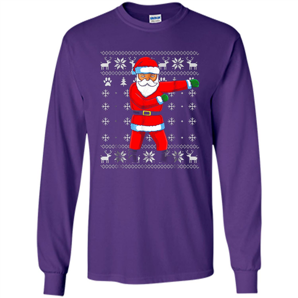 Flossing Santa Christmas Ugly Sweater Style Pajama Xmas Gift - Long Sleeve T-Shirt