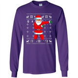 Flossing Santa Christmas Ugly Sweater Style Pajama Xmas Gift - Long Sleeve T-Shirt