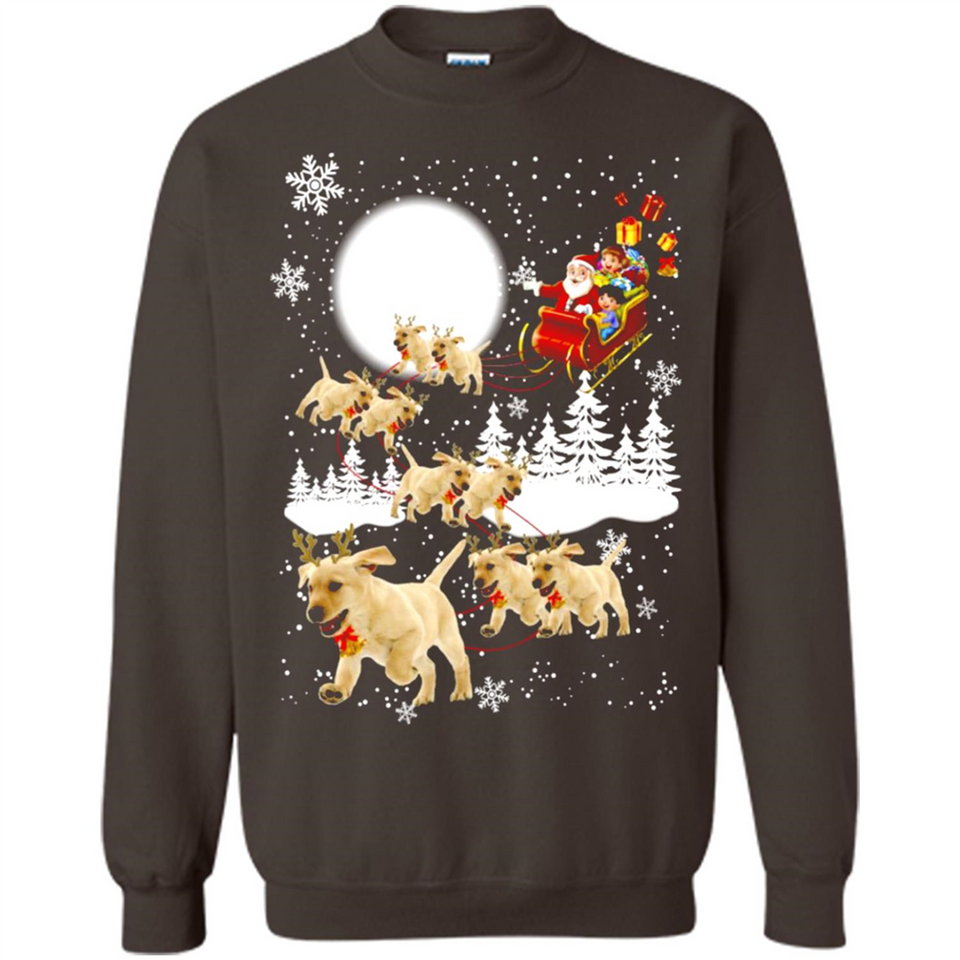 Christmas Santa Golden Retriever Sleigh For Labrador Retriever