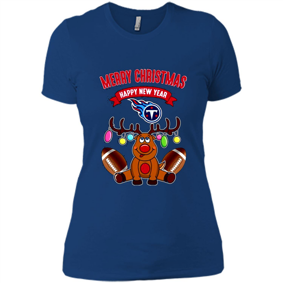 Tennessee Titans NFL Reindeer Funny Merry Christmas And Happy New Year