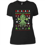 Octopus Ugly Sweater Christmas - Ladies' Boyfriend T-Shirt