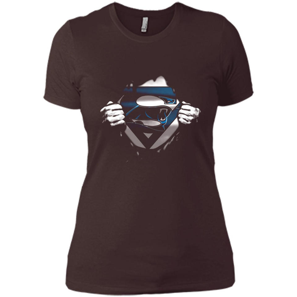 Carolina Panthers And Superman Fans - Ladies' Boyfriend T-Shirt